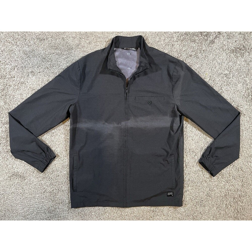 Travis Mathew Windbreaker Full Zip Gray Jacket Mens Medium Golf Outdoor